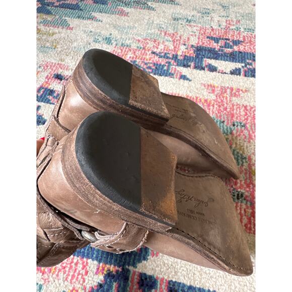 Frye Phillip Woven Leather Harness Boots 9 - Picture 7 of 10